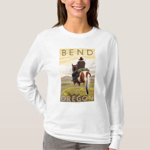 Cowboy & Horse - Bend, Oregon T-Shirt