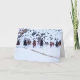 Cowboy Horse Drive Hideout Ranch Shell, Wyoming Card