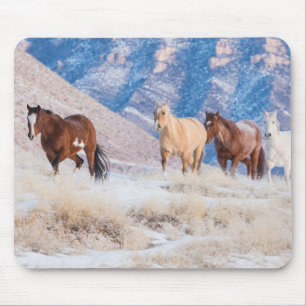 Cowboy Horse Drive on Hideout Ranch Mouse Mat