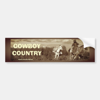 Cowboy Horse & Mule Bumper Sticker