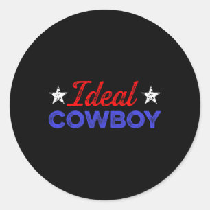 Cowboy Horse Show Horseck Riding Rider 4 Classic Round Sticker