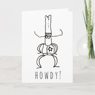 Cowboy Howdy Cartoon Congratulations Y'All Card