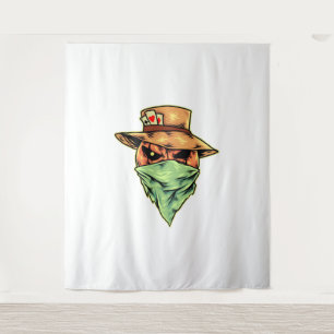 cowboy in halloween tapestry