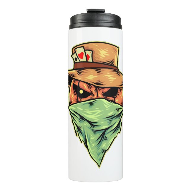 cowboy in halloween thermal tumbler (Front)