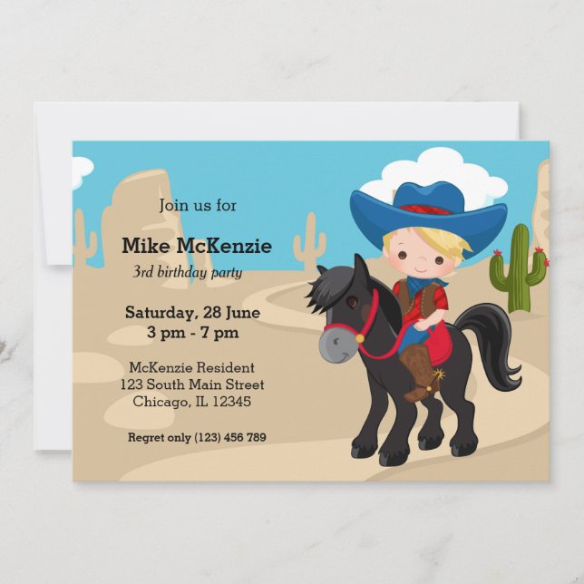 Cowboy Invitation (Front)