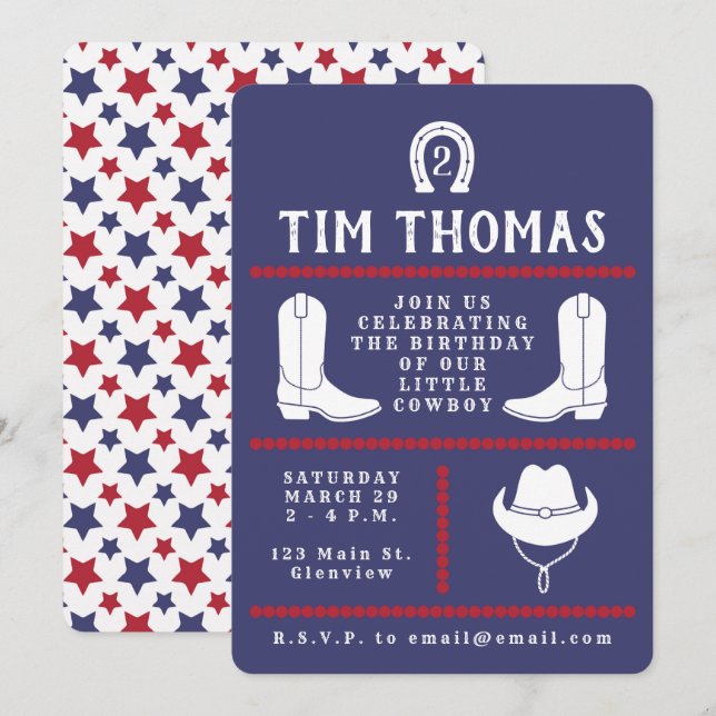 Cowboy Invitation (Front/Back)