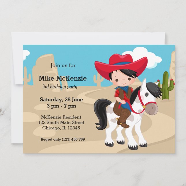 Cowboy Invitation (Front)