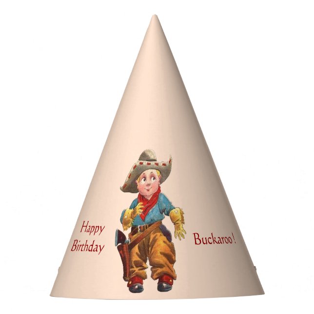 Cowboy Kid Party Hat (Front)