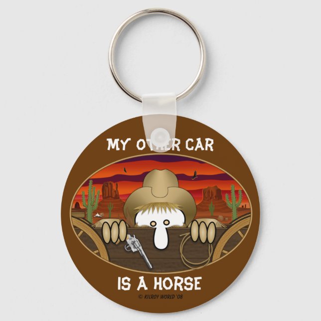 Cowboy Kilroy Keychain (Front)