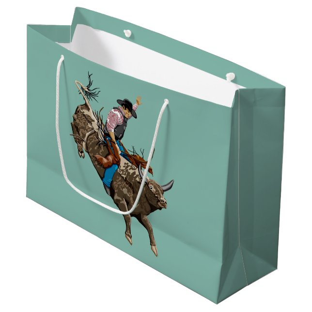 Cowboy Large Gift Bag (Front Angled)
