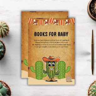 Cowboy Little Cactie Cactus Baby Shower Enclosure Card