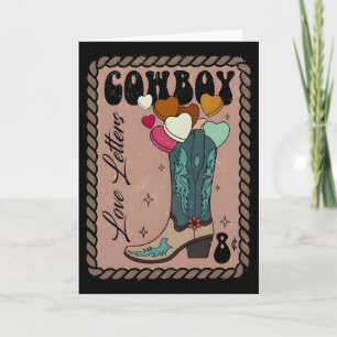 Cowboy Love Letter, Retro Valentine, Howdy Western Card