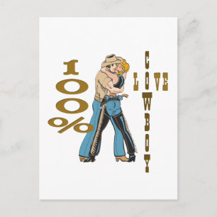 Cowboy Love Postcard