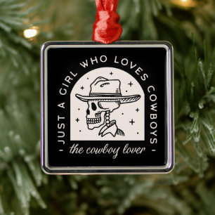Cowboy lover western dark romance black metal tree decoration