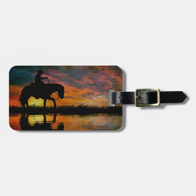 Cowboy Luggage Tag (Front Horizontal)