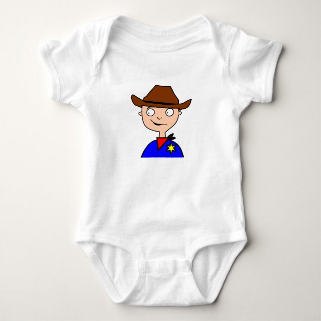 cowboy Mask-layer Baby Bodysuit (Front)