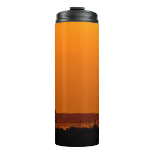 Cowboy Men horse riding at sunset Vintage west Thermal Tumbler