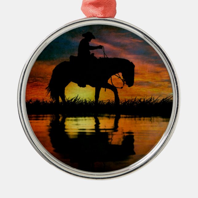 Cowboy Metal Ornament (Front)