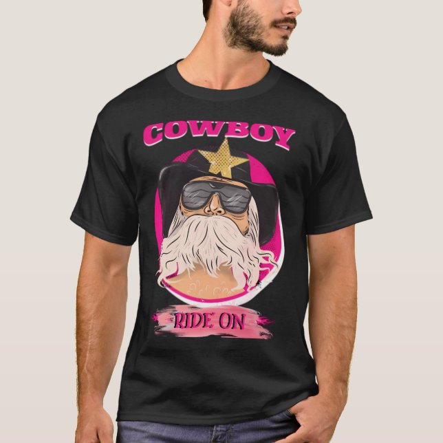 Cowboy Motorcycle T-Shirt (Front)