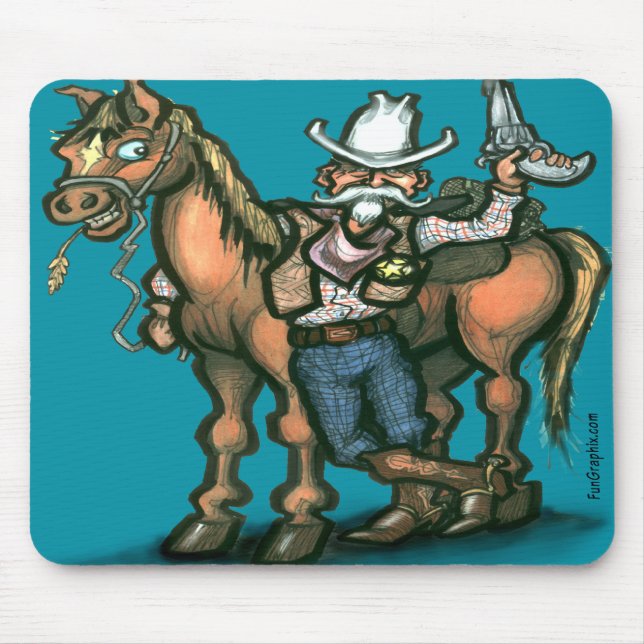 Cowboy Mouse Mat (Front)