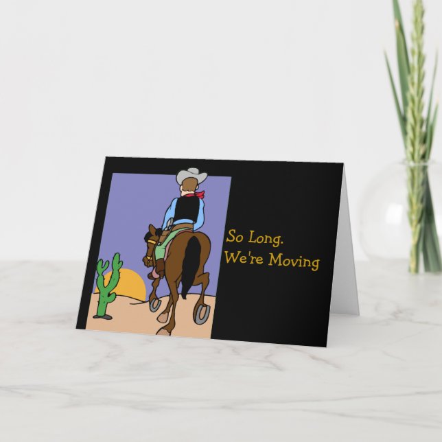 Cowboy Moving Notice Announcement (Front)