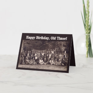 Cowboy Old Timers Happy Birthday Card
