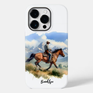 Cowboy on Bay Horse Case-Mate iPhone 14 Pro Case