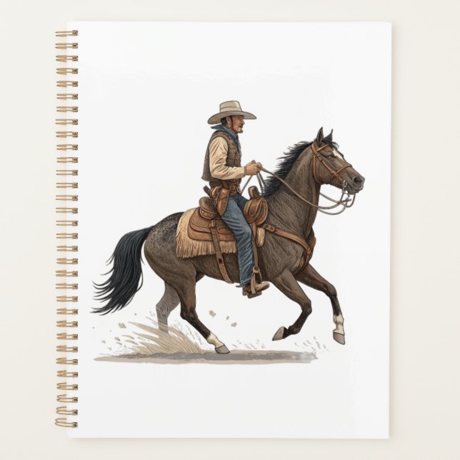 Cowboy On Horse Planner (Front)