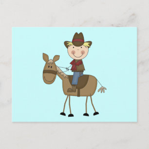 Cowboy on Horse Tshirts and Gifts Postcard