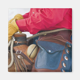 Cowboy on Horse wearing Leather Chaps Magnet