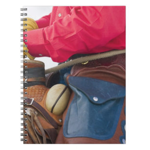 Cowboy on Horse wearing Leather Chaps Notebook