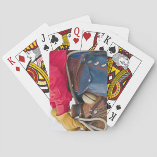 Cowboy on Horse wearing Leather Chaps Playing Cards