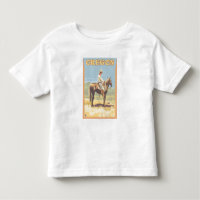 Cowboy on Horseback- Vintage Travel Poster