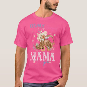 Cowboy Or Cowgirl Gender Reveal Party Announcement T-Shirt