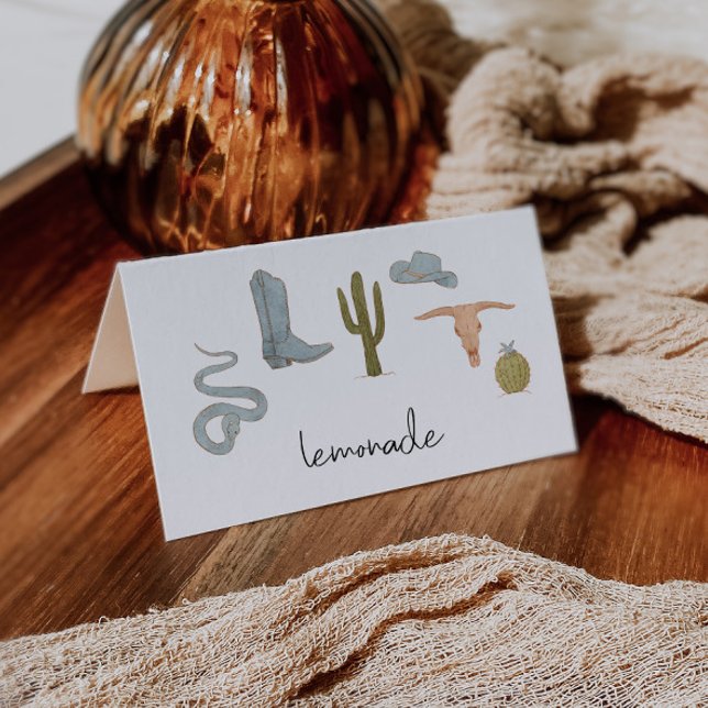 Cowboy Party Food Label Place Card (Creator Uploaded)
