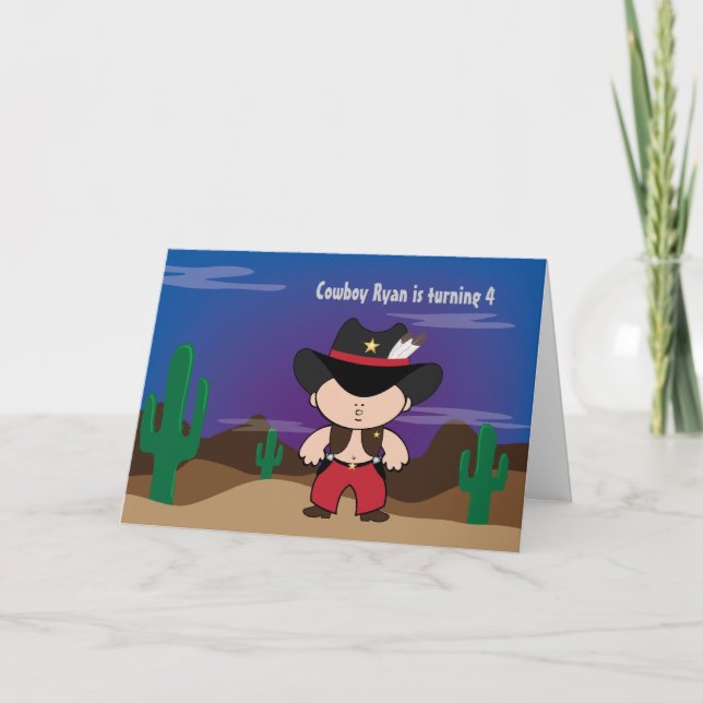 Cowboy party invitation Card (Front)