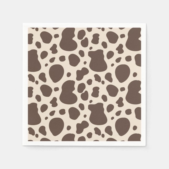 Cowboy Party Napkins | Cow Print Napkins (Front)