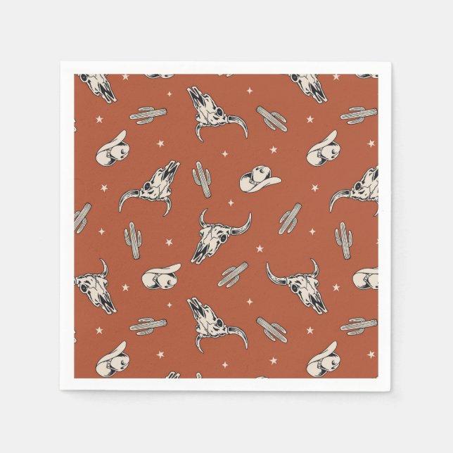 Cowboy Party Napkins | Western Party Napkins (Front)