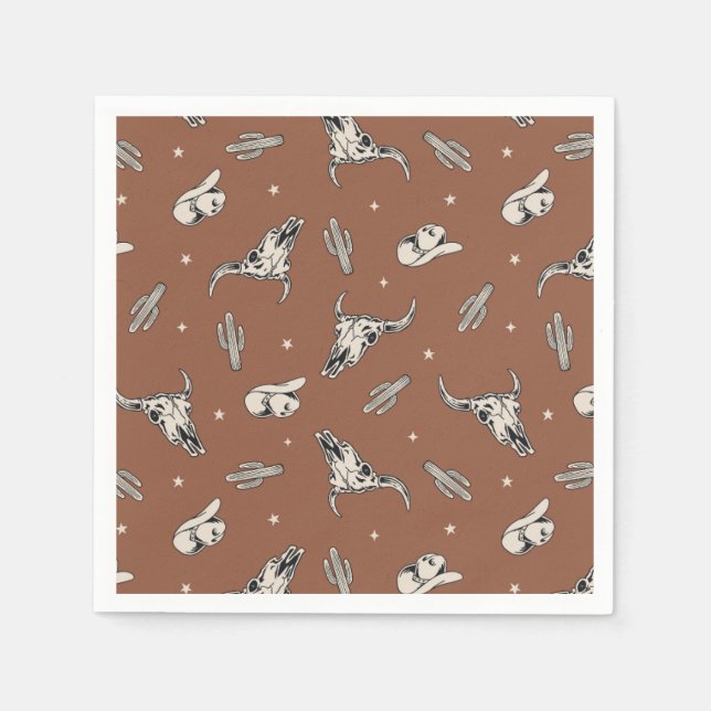 Cowboy Party Napkins | Western Party Napkins (Front)