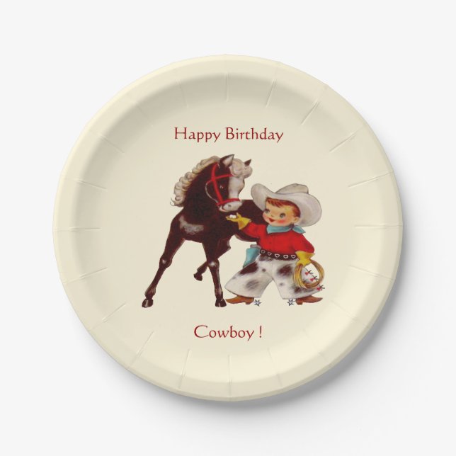 Cowboy Party Paper Plate (Front)
