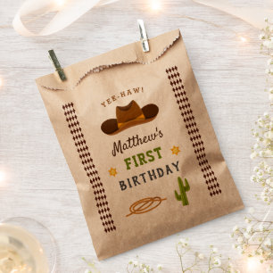 Cowboy Party Saloon Wild West Western Boy Birthday Favour Bags