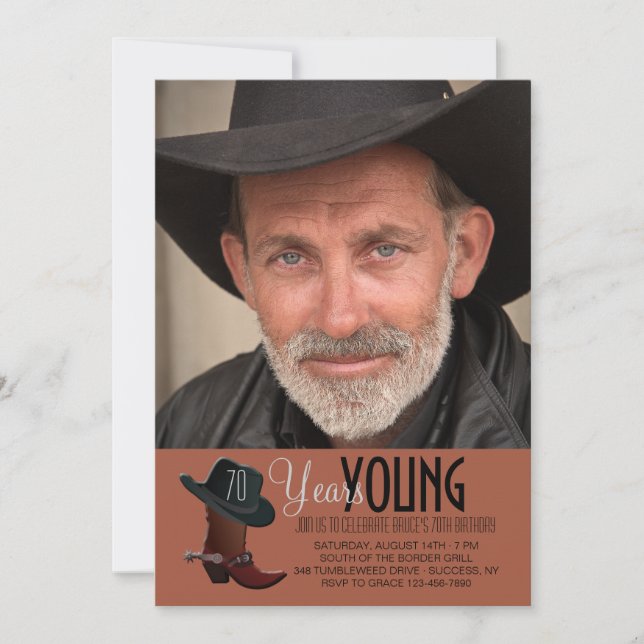 Cowboy Photo Invitation (Front)