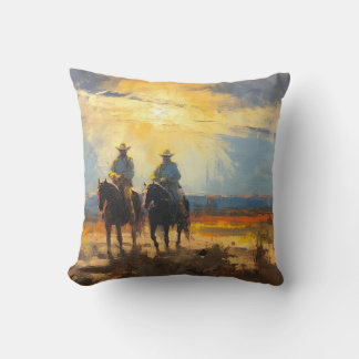 Cowboy Pillow Western Cushion Wild West Pillow