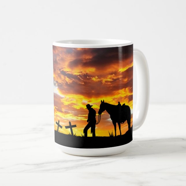 Cowboy Prayer Coffee Mug (Front Right)