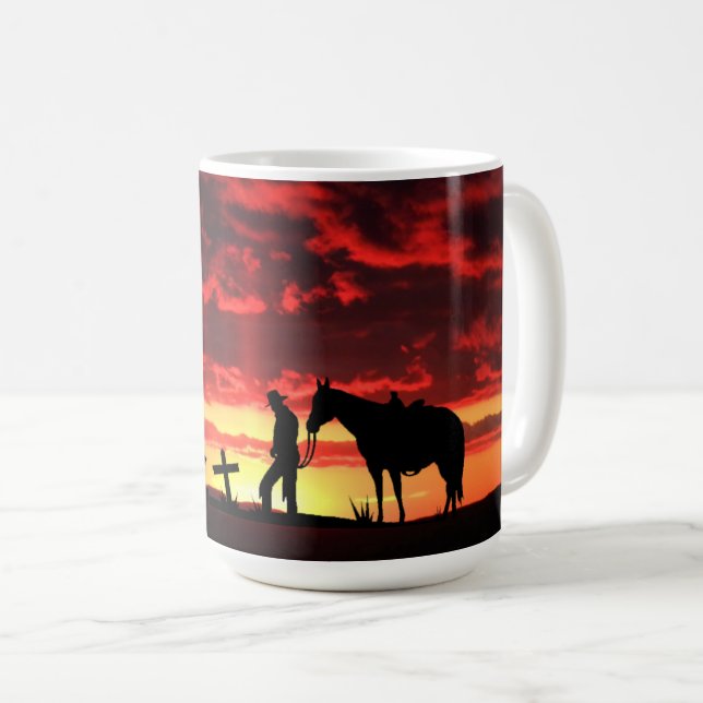 Cowboy Prayer Coffee Mug (Front Right)