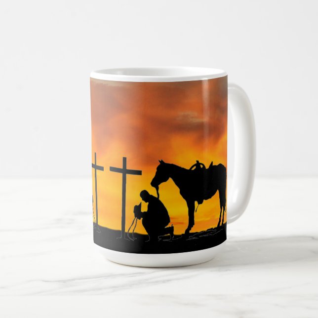 Cowboy Prayer Coffee Mug (Front Right)