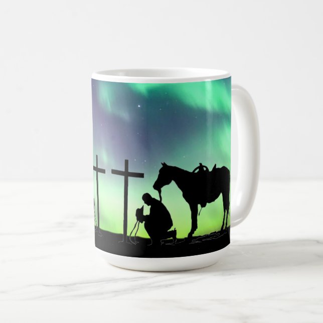 Cowboy Prayer Coffee Mug (Front Right)