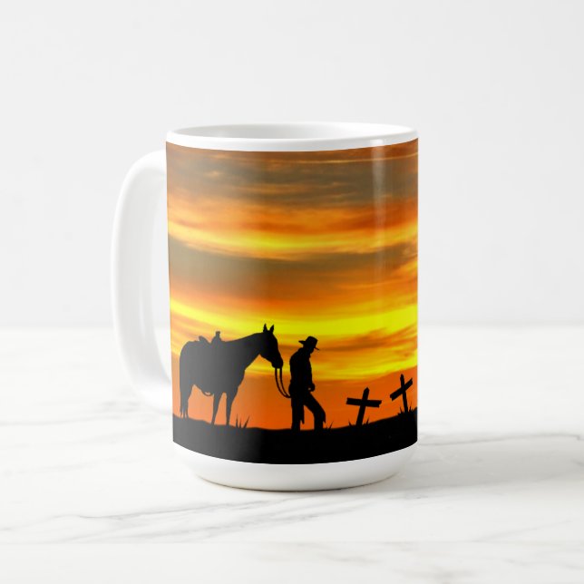 Cowboy Prayer Coffee Mug (Front Left)