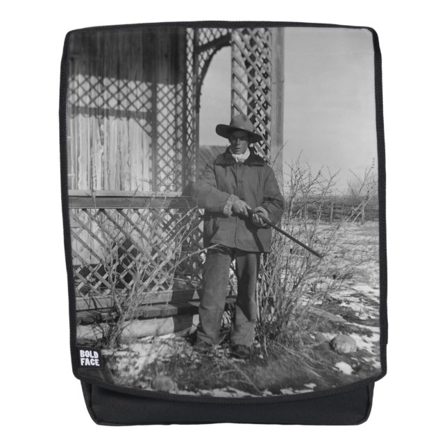 Cowboy Rancher or Canadian Outlaw of Old West Backpack (Front)