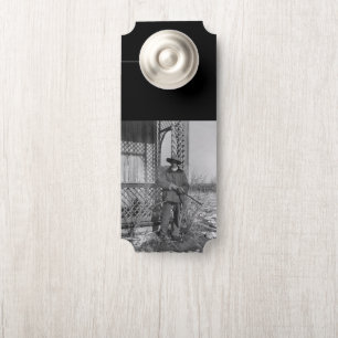 Cowboy Rancher or Canadian Outlaw of Old West Door Hanger